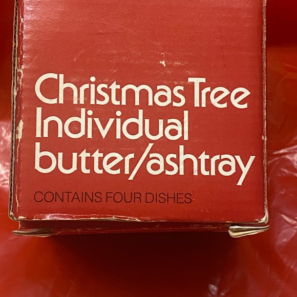 Vintage NOS Spode Christmas Tree Individual Butter /Ashtray (4) Original Box - Picture 4 of 8